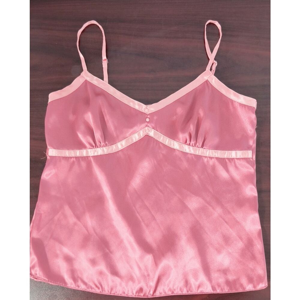 Old Navy Pink Satin Finish Babydoll  Cami Tank Top Size S Coquette Balletcore